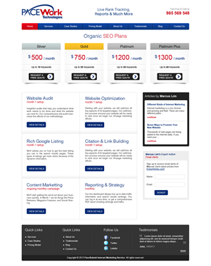 Web Design by Roy for Pace Work Technologies Web Hosting Inc. | Design: #2517855