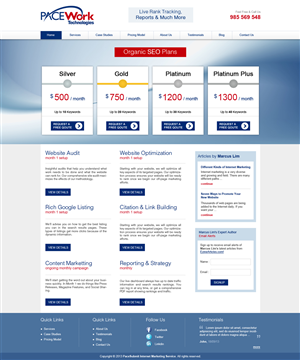 Web Design by Roy for Pace Work Technologies Web Hosting Inc. | Design: #2518093
