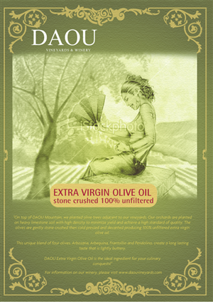DAOU Extra Virgin Olive Oil Release | Diseño de Póster por Soluciones Creativas