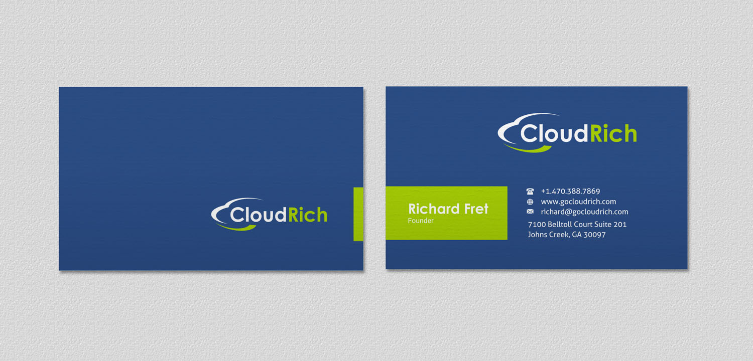 Business Card Design by INDIAN_Ashok for CloudRich | Design #13708446