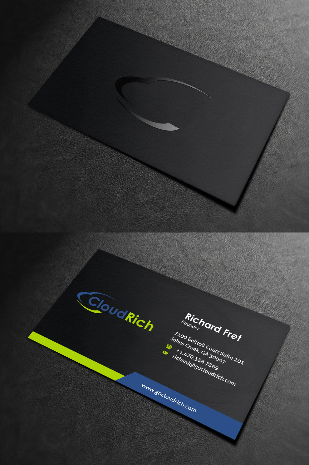 Diseño de Tarjeta de Presentación por INDIAN_Ashok para CloudRich | Diseño #13708448