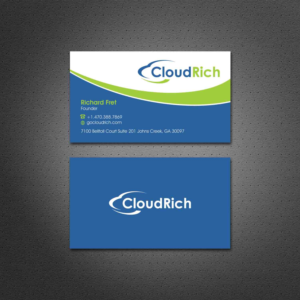 CloudRich Business Cards - Please use attached logo | Business Card Design by Dezero
