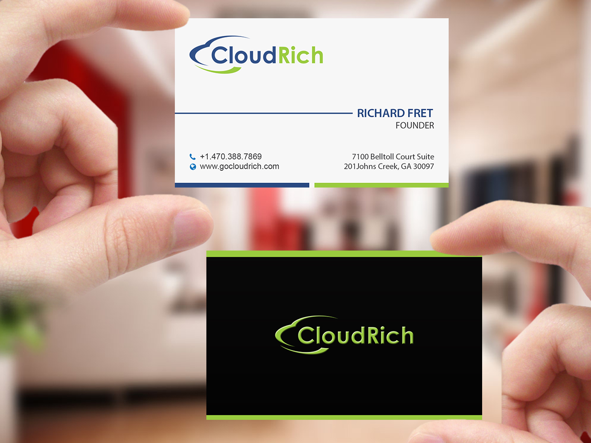 Business Card Design by Creations Box 2015 for CloudRich | Design #13709159