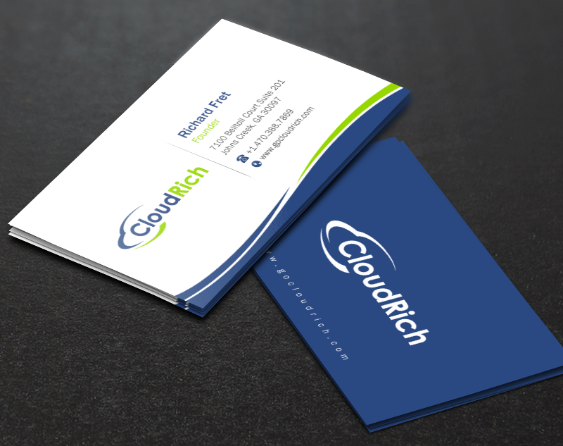 Business Card Design by Brand aid for CloudRich | Design #13710109