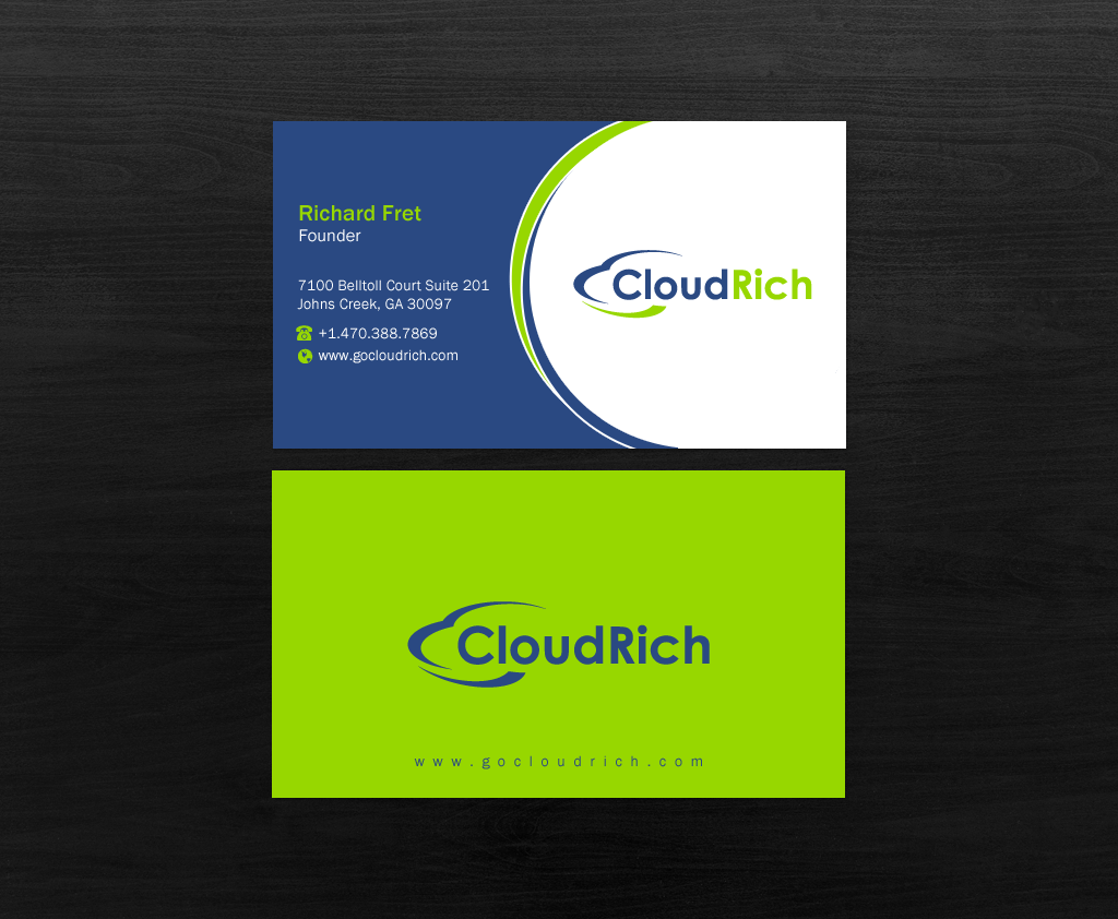 Business Card Design by Brand aid for CloudRich | Design #13710114