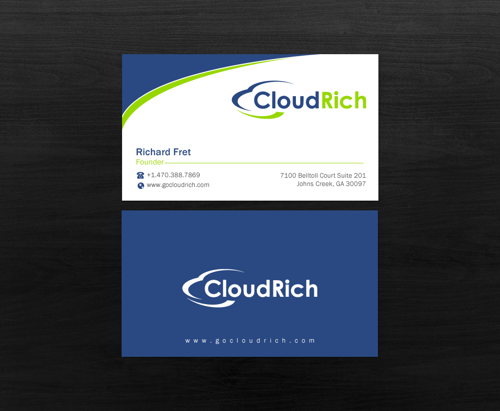 Business Card Design by Brand aid for CloudRich | Design #13710115