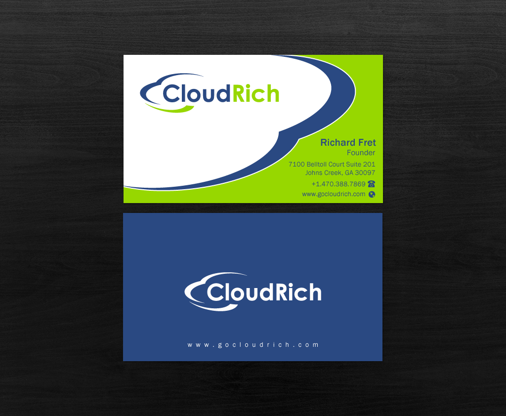 Diseño de Tarjeta de Presentación por Brand aid para CloudRich | Diseño #13710116