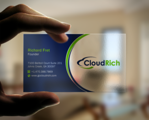 Business Card Design by Brand aid for CloudRich | Design: #13710119