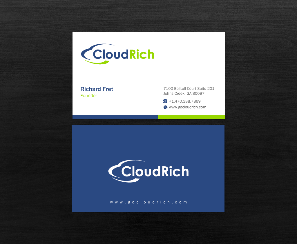 Business Card Design by Brand aid for CloudRich | Design #13710120