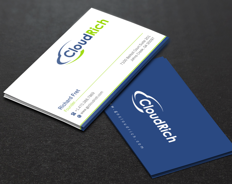 Business Card Design by Brand aid for CloudRich | Design #13710127
