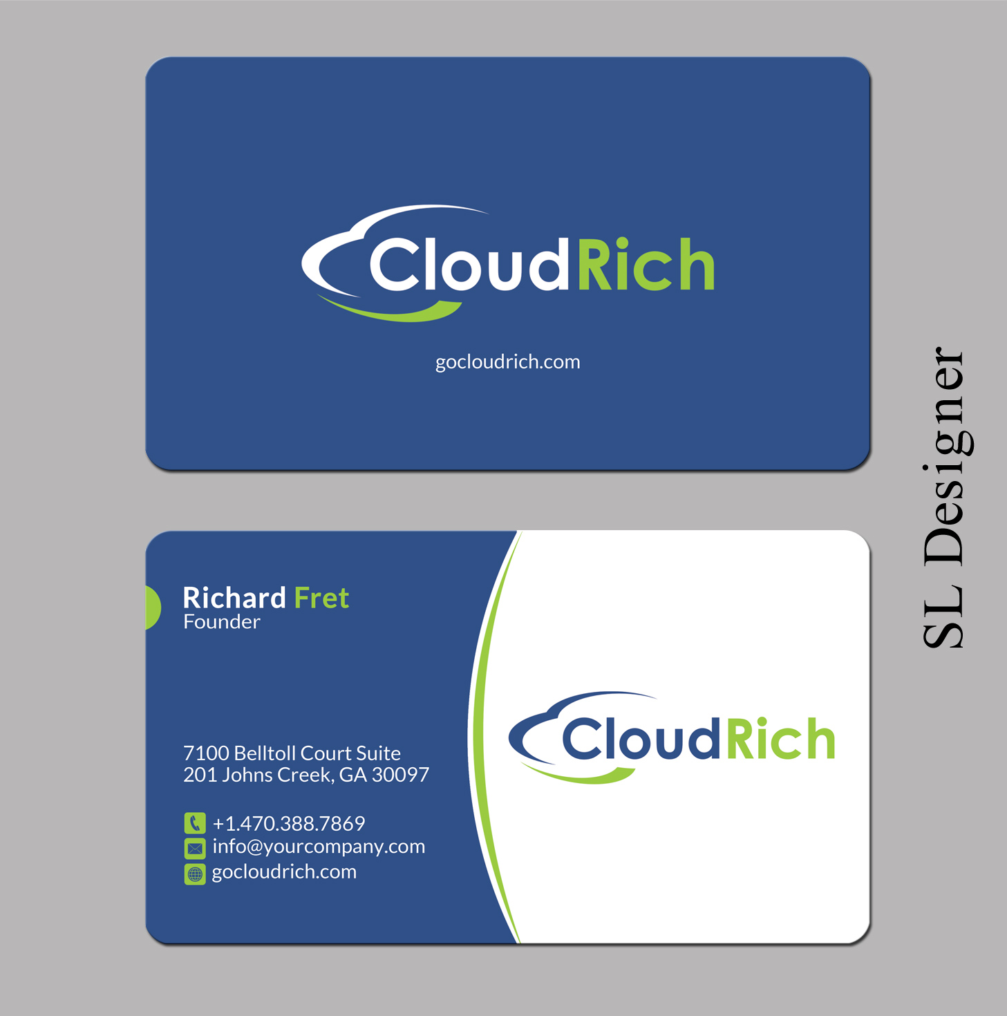 Business Card Design by SL Designer for CloudRich | Design #13691536