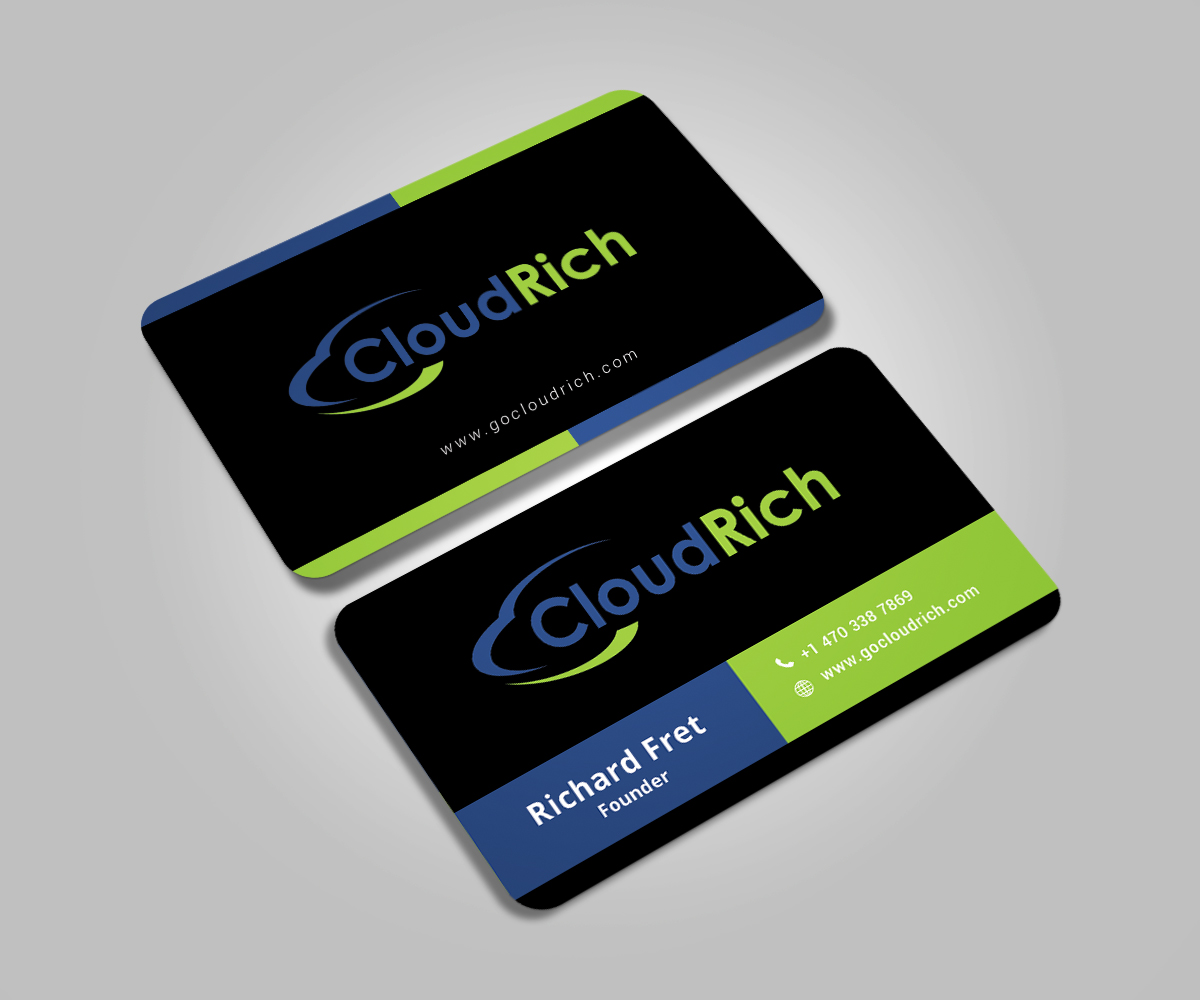 Business Card Design by Graphic Flame for CloudRich | Design #13696848
