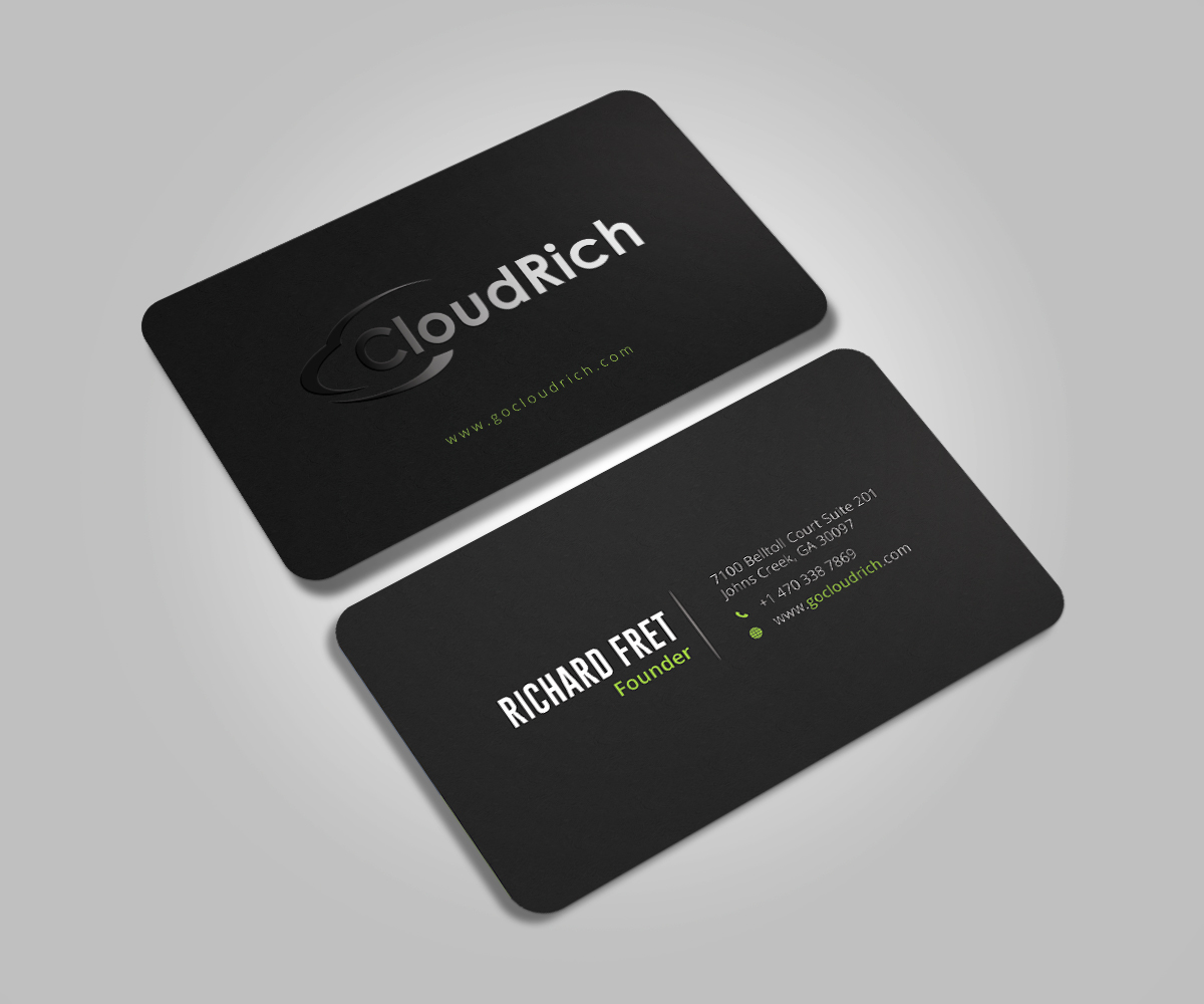 Business Card Design by Graphic Flame for CloudRich | Design #13696849