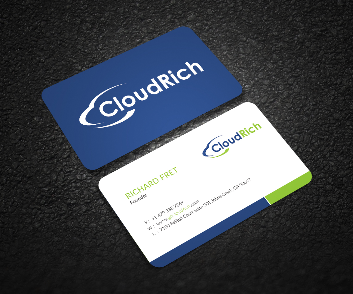 Business Card Design by Graphic Flame for CloudRich | Design #13697828