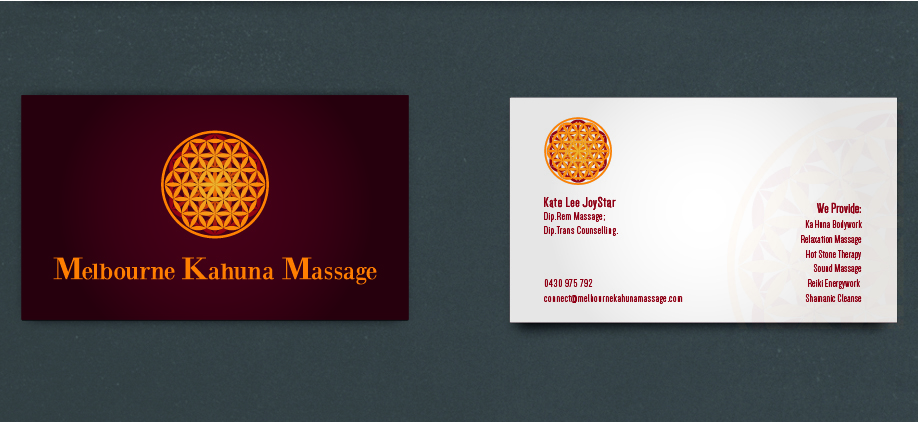 Business Card Design by Alex Coelho for Melbourne Kahuna Massage | Design #2494257