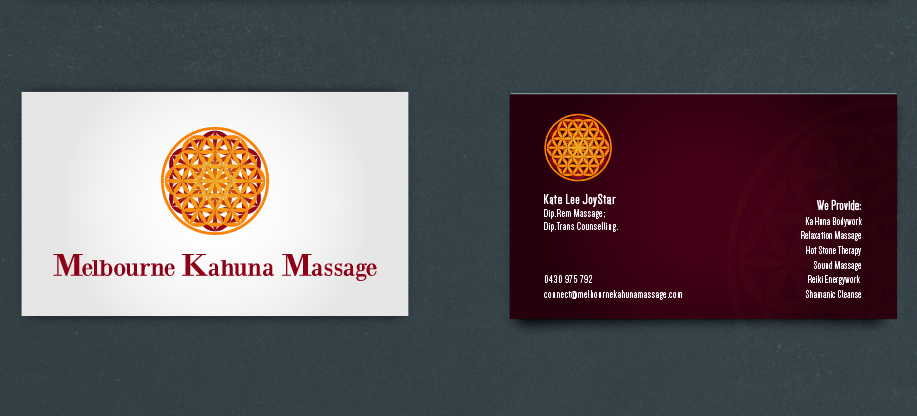 Business Card Design by Alex Coelho for Melbourne Kahuna Massage | Design #2494267