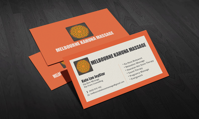 Business Card Design by RNB for Melbourne Kahuna Massage | Design #2481233