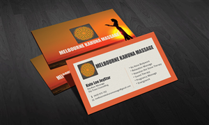 Visitenkarten-Design von RNB für Melbourne Kahuna Massage | Design #2481840