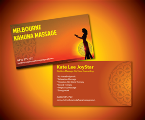 Business Card Design by joliau for Melbourne Kahuna Massage | Design: #2495399