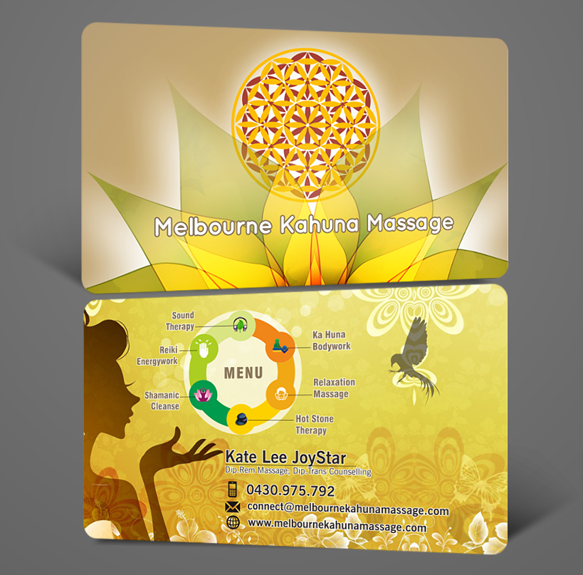 Business Card Design by lookedaeng for Melbourne Kahuna Massage | Design #2505549