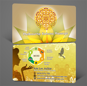 Melbourne Kahuna Massage | Business Card Design by lookedaeng