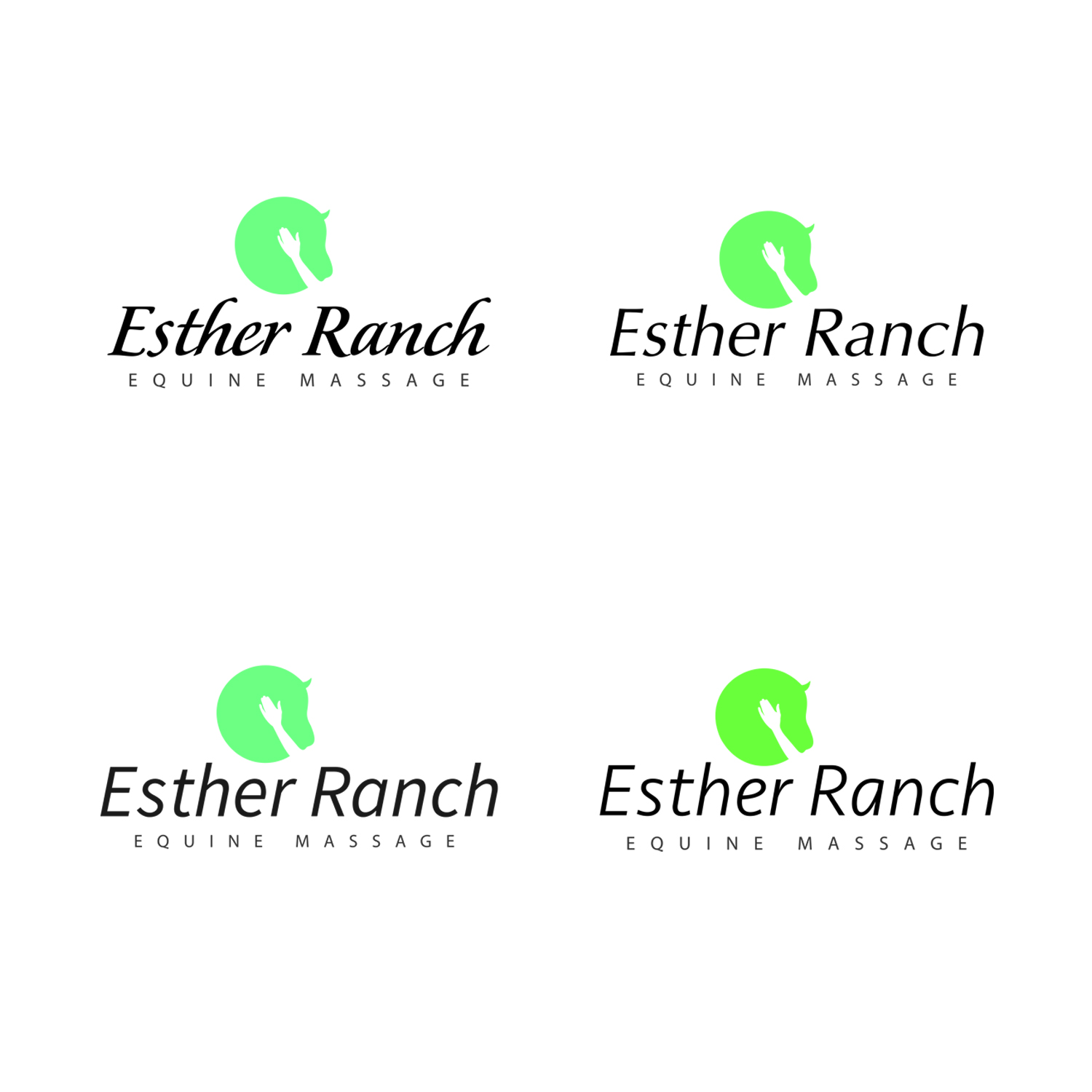Logo Design by Taiki Design for Esther Ranch Equine Massage | Design #13824928
