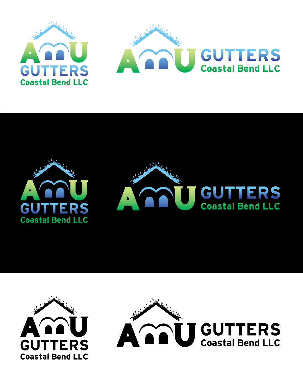 Logo Design by Creativdiz for Abu gutters coastal bend | Design #13793027