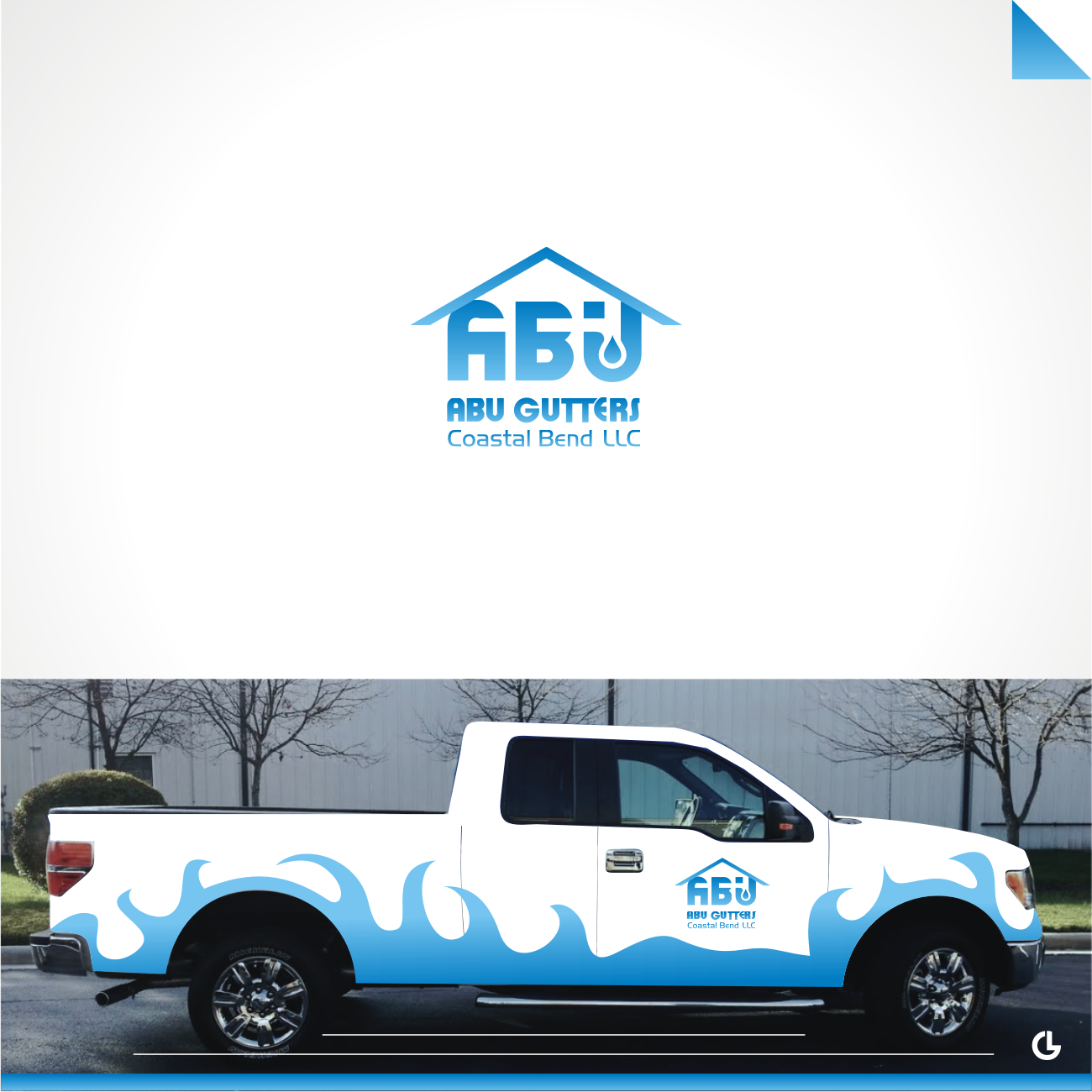 Diseño de Logo por RICKY.T para Abu gutters coastal bend | Diseño #13731243