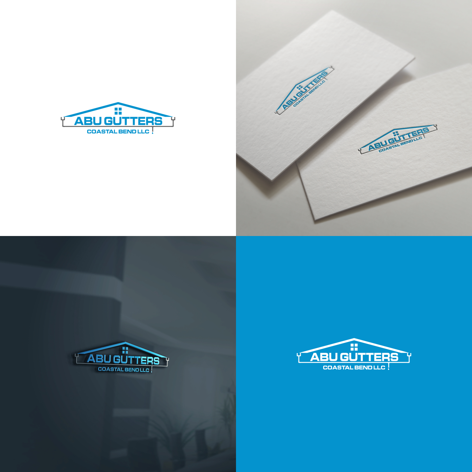 Logo Design by jenggot_merah_ for Abu gutters coastal bend | Design #13755976