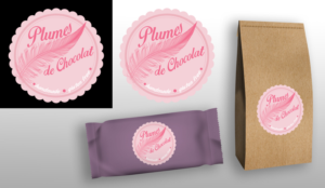 Plumes de Chocolat - reduced calories increased pleasure | Logo Design by lubka.dimitrova