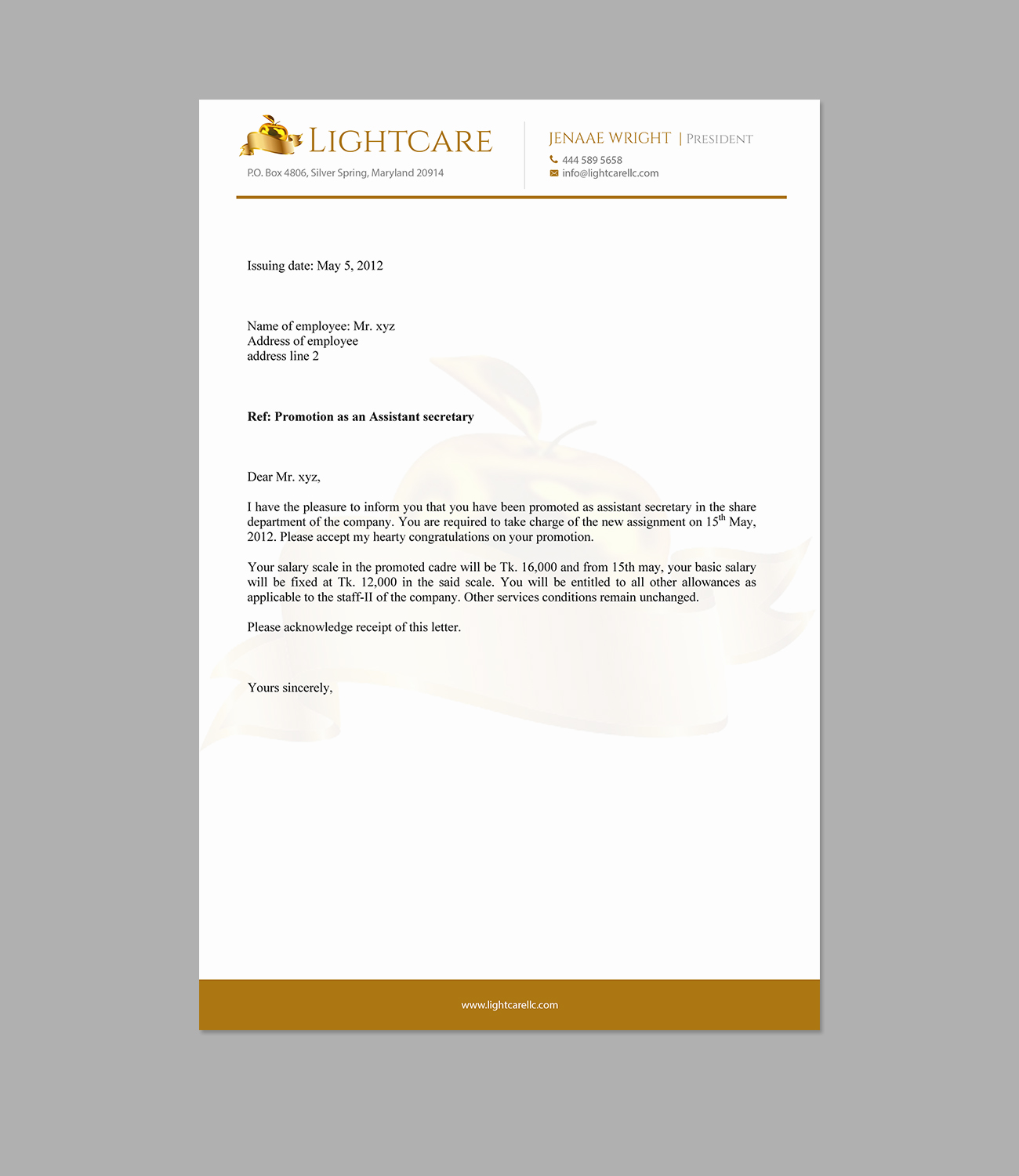 Letterhead Design by Creations Box 2015 for this project | Design #14146881