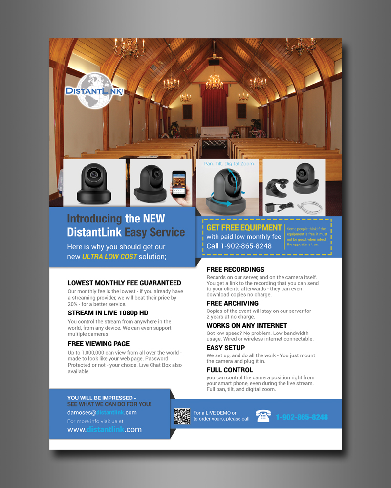 Diseño de Flyer por kamran.gfm para DistantLink Mobile Video Conferencing & Telecommunications Inc. | Diseño #13822415