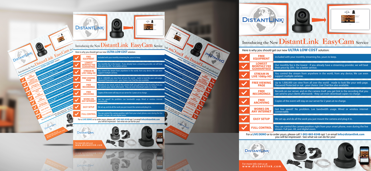 Flyer Design by Impressive Sol for DistantLink Mobile Video Conferencing & Telecommunications Inc. | Design #13722138