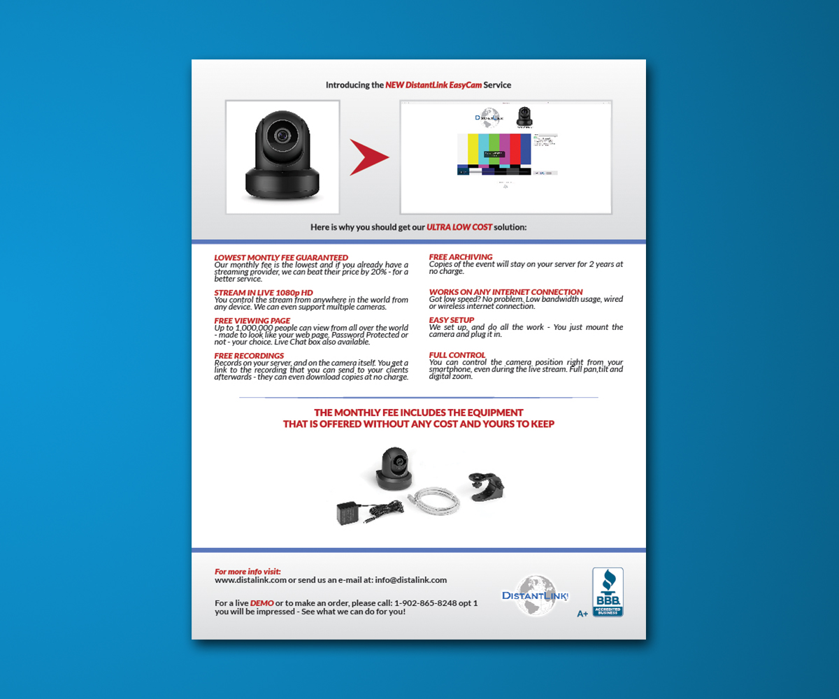 Diseño de Flyer por netbill00 para DistantLink Mobile Video Conferencing & Telecommunications Inc. | Diseño #13882482