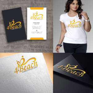 Logo Design by zebronicgraphic for 4 Beach  | Design: #13775585