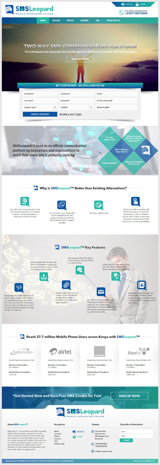 Web Design by -Marc- for Africa''sTalking Ltd | Design #13738922