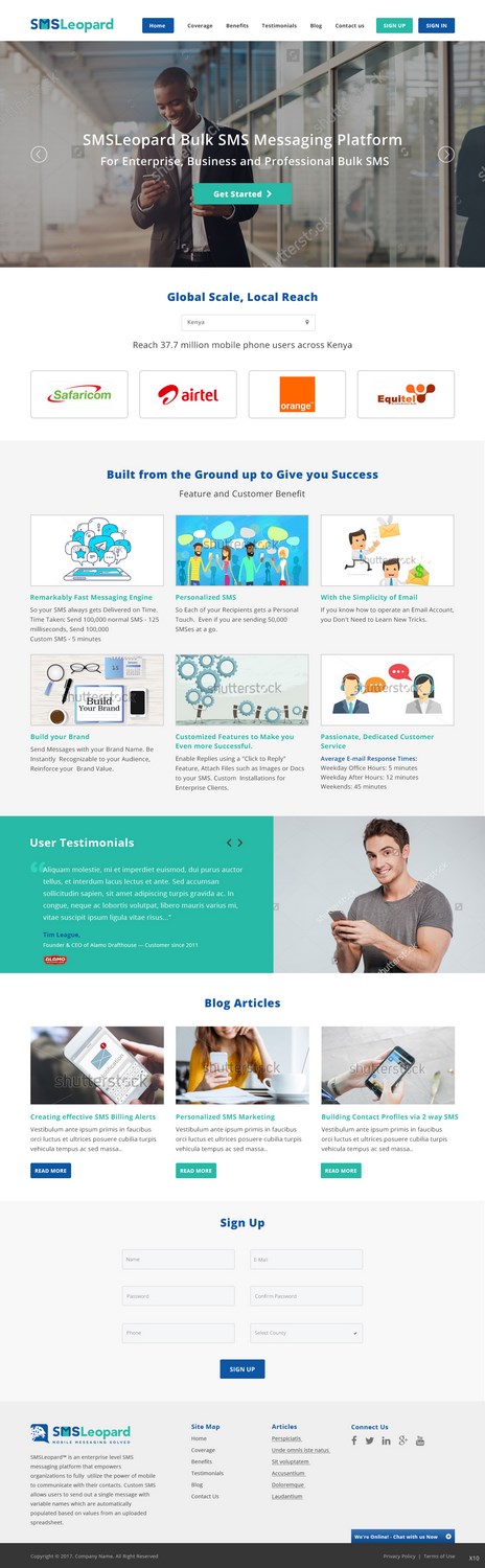 Web Design by pb for Africa''sTalking Ltd | Design #13820270