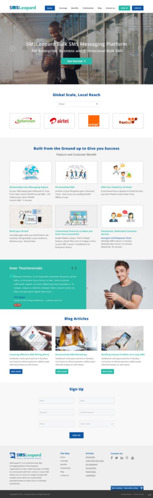 Web Design by pb for Africa''sTalking Ltd | Design: #13833530