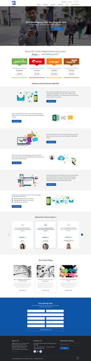 Web Design by Ved Web Services for Africa''sTalking Ltd | Design: #13796517