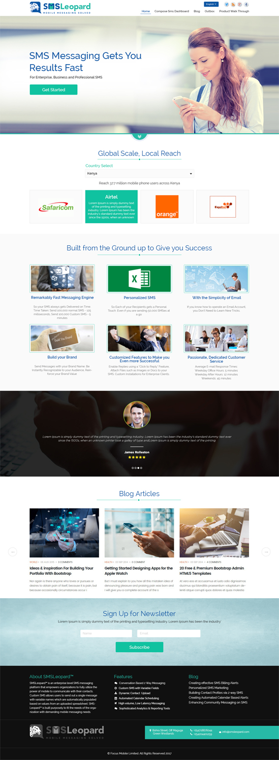 Diseño Web por Kingdom Vision para Africa''sTalking Ltd | Diseño #13797066