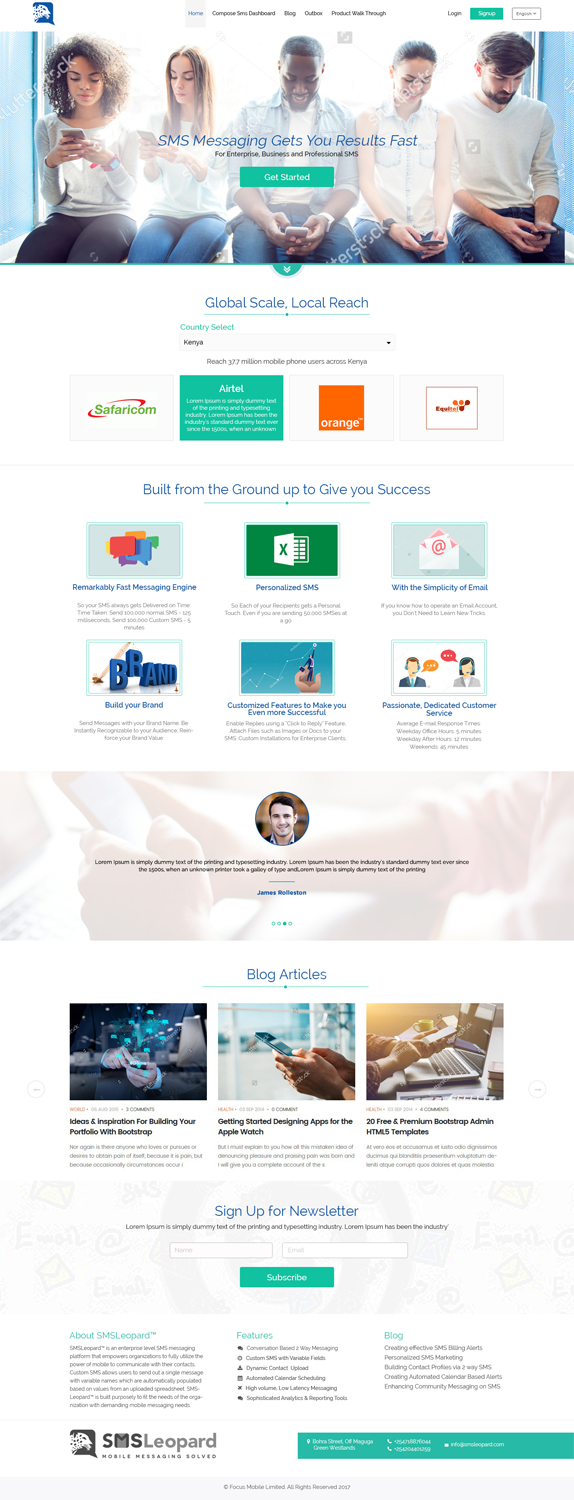 Web Design by Kingdom Vision for Africa''sTalking Ltd | Design #13804668