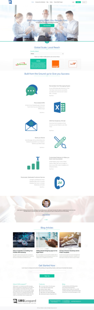 Web Design by Kingdom Vision for Africa''sTalking Ltd | Design: #13809722