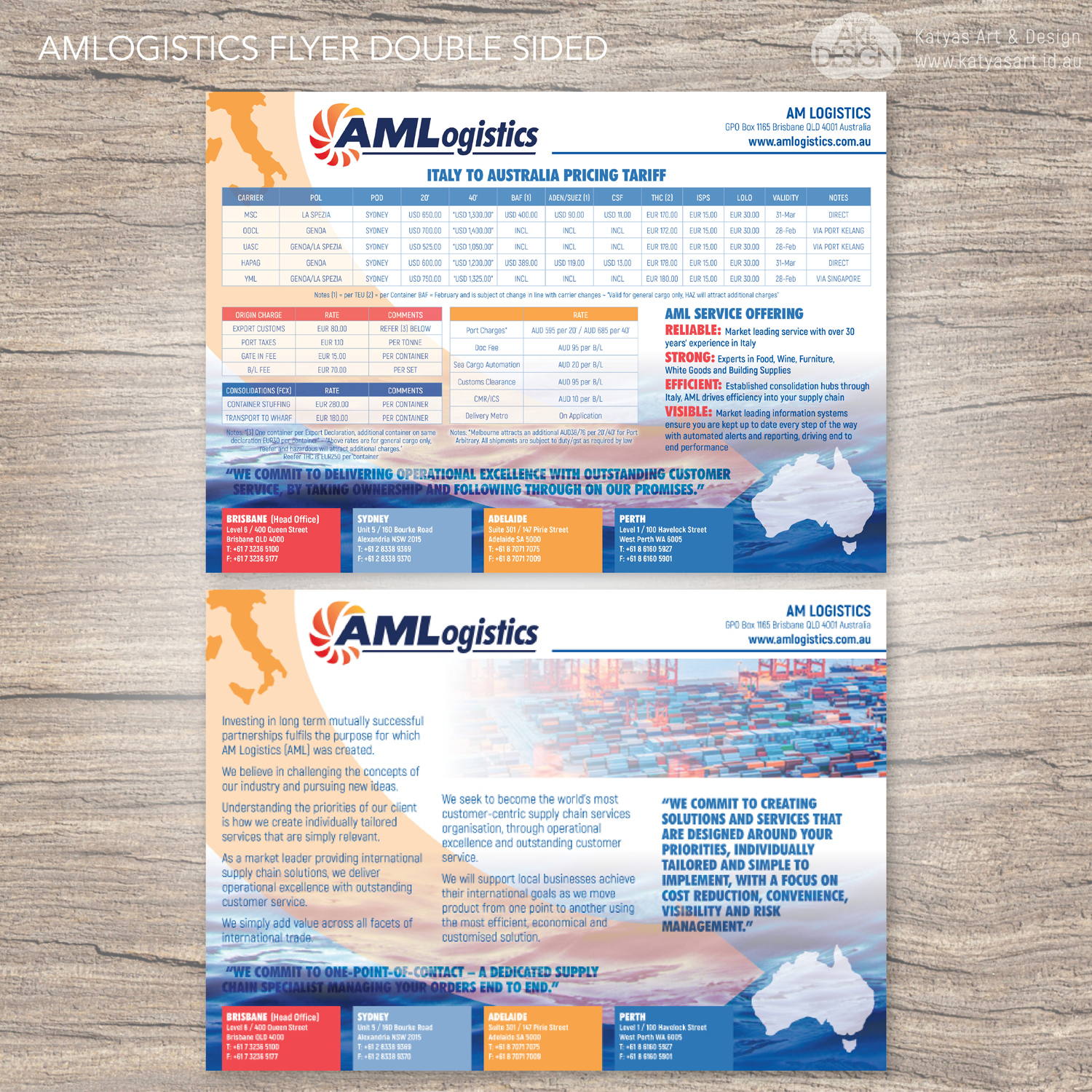 Flyer-Design von Katyas Art and Design für AM Logistics | Design #13718210