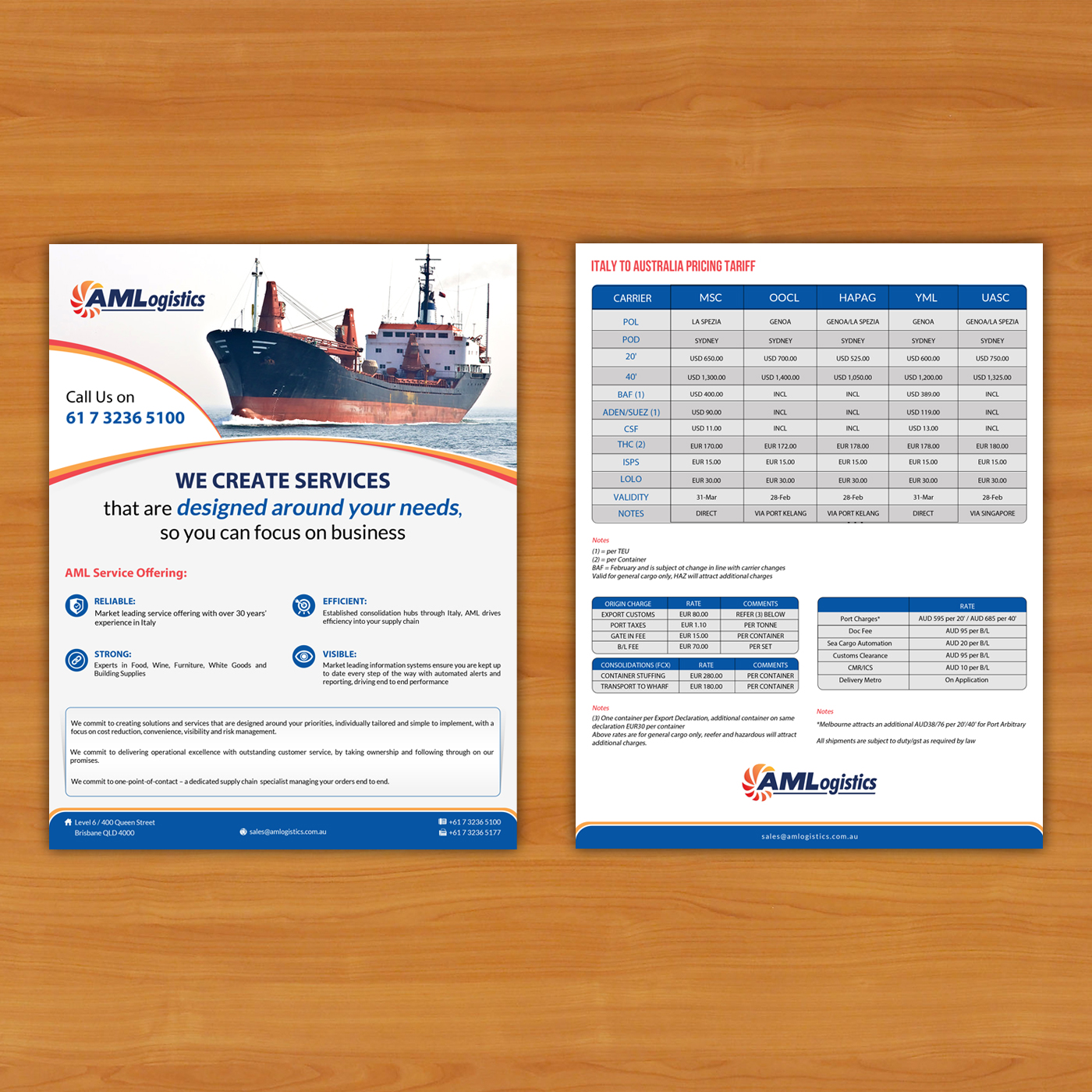 Design de Flyer par debdesign pour AM Logistics | Design #13719690