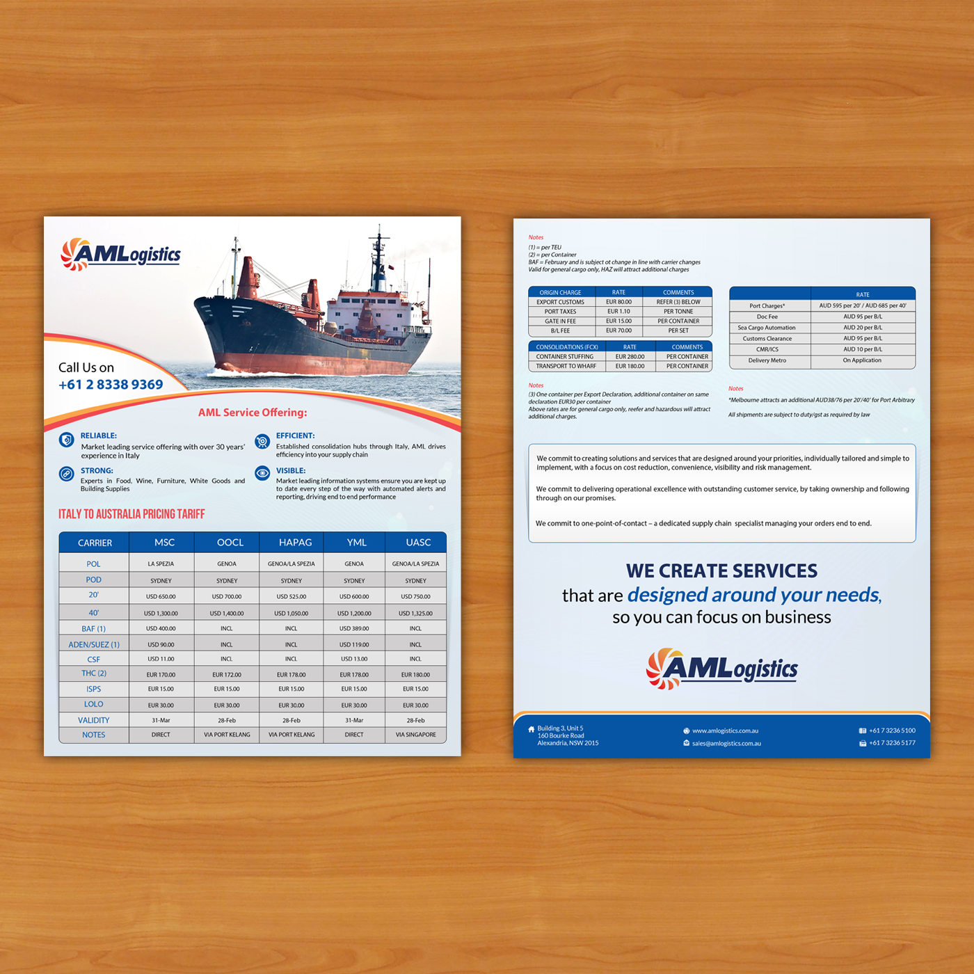 Design de Flyer par debdesign pour AM Logistics | Design #13728009