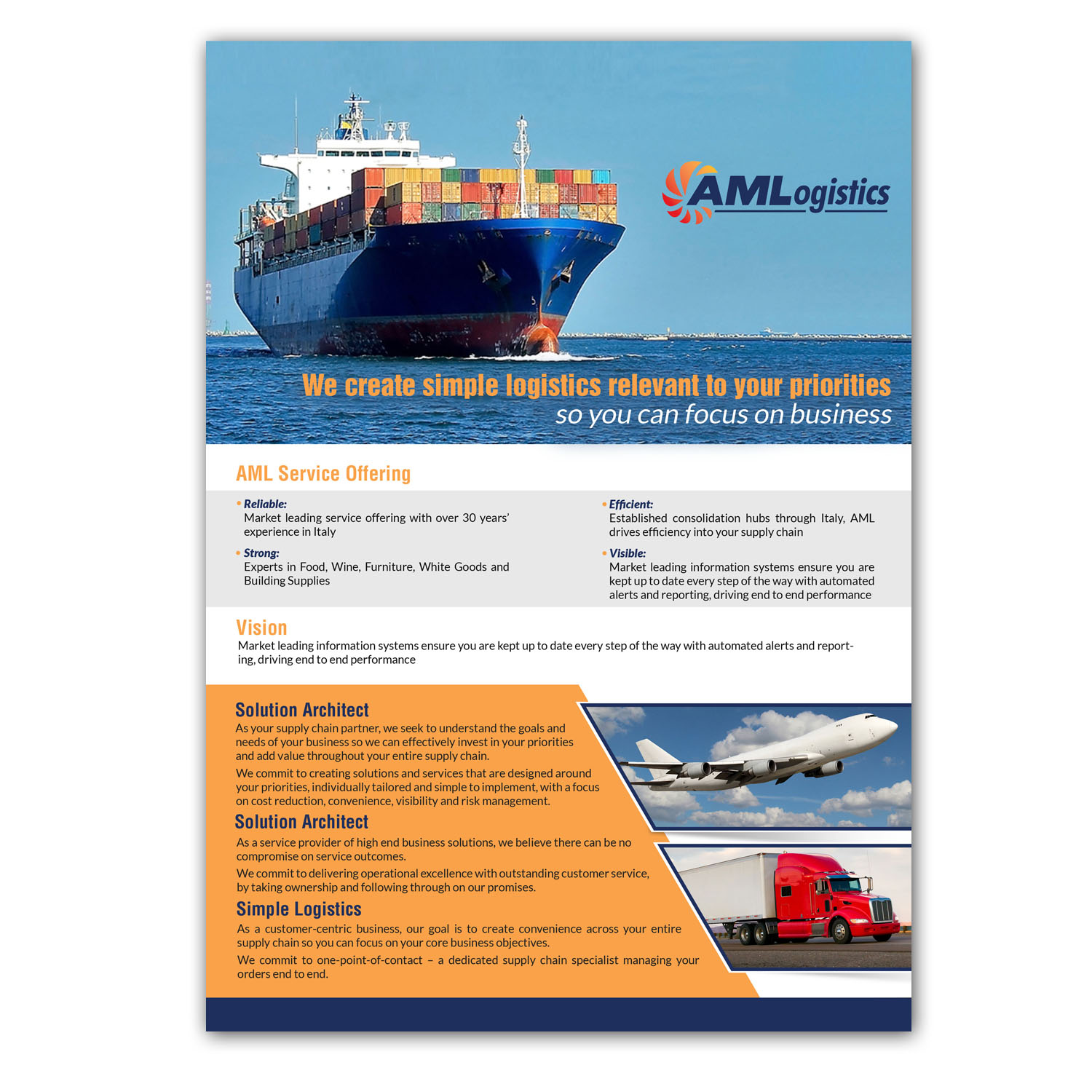 Flyer Design by creative.bugs for AM Logistics | Design #13720909