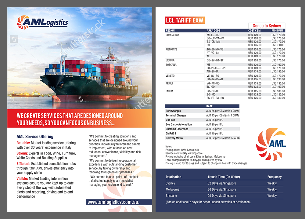 Flyer Design by D Creative for AM Logistics | Design #13768049