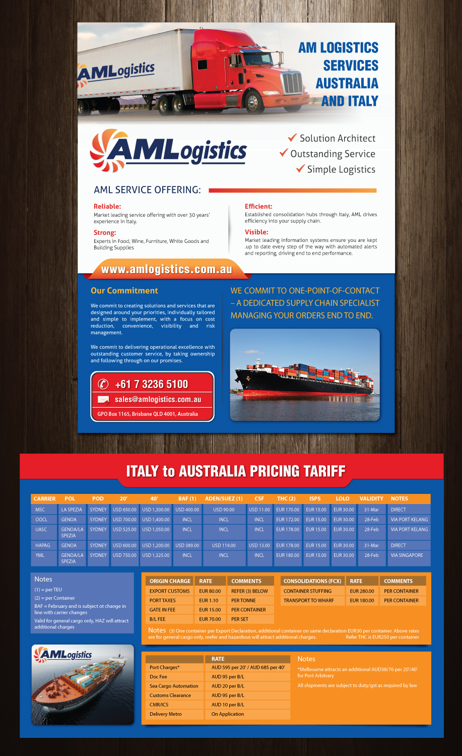 Design de Flyer par meet007 pour AM Logistics | Design #13760282