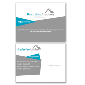 Postcard for Online Training Company for Real Estate Agents | Postcard Design by banedsgn