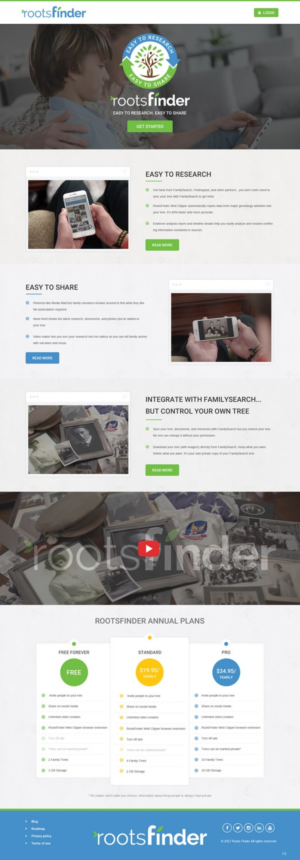 Diseño Web por pb para RootsFinder, Inc. | Diseño: #13750880